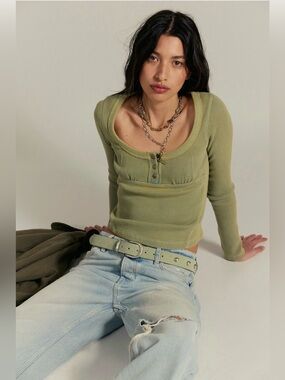 Free People Born Again Henley